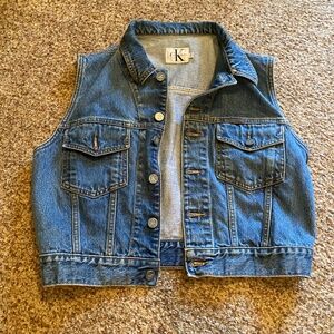 Calvin Klein Denim Jean Vest Y2K